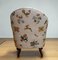 19th Century Swedish Armchair with Linen Flora and Fauna Fantasy Print Fabric, 1890s 10