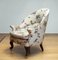 19th Century Swedish Armchair with Linen Flora and Fauna Fantasy Print Fabric, 1890s 8