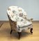 19th Century Swedish Armchair with Linen Flora and Fauna Fantasy Print Fabric, 1890s 11