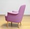Upholstered with Lilac Wool Armchair by Carl Malmsten for O.H. Sjogren, 1960s, Image 6