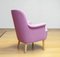 Upholstered with Lilac Wool Armchair by Carl Malmsten for O.H. Sjogren, 1960s 5