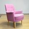 Upholstered with Lilac Wool Armchair by Carl Malmsten for O.H. Sjogren, 1960s 8