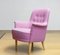Upholstered with Lilac Wool Armchair by Carl Malmsten for O.H. Sjogren, 1960s 7