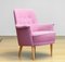 Upholstered with Lilac Wool Armchair by Carl Malmsten for O.H. Sjogren, 1960s, Image 1
