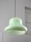 Lámpara colgante italiana Mid-Century de latón y vidrio verde, años 60, Imagen 7