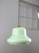 Lámpara colgante italiana Mid-Century de latón y vidrio verde, años 60, Imagen 6