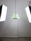 Lampe à Suspension Mid-Century en Laiton et Verre Vert, Italie, 1960s 5