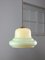 Lámpara colgante italiana Mid-Century de latón y vidrio verde, años 60, Imagen 2