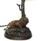 Lámpara de mesa figurativa modernista de bronce con leones, década de 1890, Imagen 7