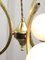 Lámpara de araña italiana Mid-Century de latón opalino, Imagen 13