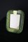 Marco de fotos de cristal de Murano retorcido verde oliva y latón de Barovier E Toso, Imagen 11