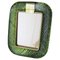 Marco de fotos de cristal de Murano retorcido verde oliva y latón de Barovier E Toso, Imagen 1