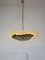 Mid-Century Murano Glass and Brass Ceiling Light, 1950s, Image 11