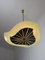 Mid-Century Murano Glass and Brass Ceiling Light, 1950s, Image 2
