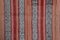 Vintage Turkish Pink Orange Gray Wool Striped Motifs Rug, 1960s 2
