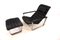 Asko Pulkka Lounge Chair with Ottoman in Leather by Ilmari Lappalainen for Asko, 1960s, Set of 2 4
