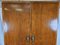 Armoire à Deux Portes Art Déco en Noyer avec Poignées en Laiton, 1940s 4