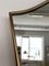 Large Vintage Italian Wall Mirror with Brass Frame, 1970s 4