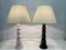 Große Tischlampen aus Schwarzweißer Keramik, 1960er, 2er Set 9