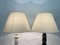 Grandes Lampes de Bureau en Céramique Noire et Blanche, 1960s, Set de 2 8