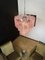 Large Three-Tier Murano Glass Tube Chandelier in Pink Albaster, 1990s 10