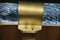 Himmelblauer Twisted Bilderrahmen aus Muranoglas & Messing von Barovier E Toso 12