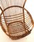 Butaca o sillón B4 de ratán y bambú atribuido a Tito Agnoli, años 70, Imagen 5
