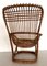 Butaca o sillón B4 de ratán y bambú atribuido a Tito Agnoli, años 70, Imagen 7