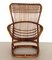 Rattan & Bamboo B4 Armchair or Lounge Chair attributed to Tito Agnoli, 1970s 9