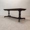 Italian Dining Table in Rosewood with Iron Structure and Adjustable Brass Foot, 1950s, Image 3