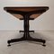 Italian Dining Table in Rosewood with Iron Structure and Adjustable Brass Foot, 1950s, Image 2