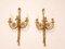 Louis XVI Style Gilded Bronze Wall Lights, France, 1950s, Set of 2 1