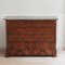 Marble Chest of Drawers with 4 Drawers and Burl Wood Veneer 3