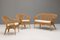 Bamboo Settee and Armchair Set, 1950s, Set of 3 1