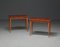 Italian Bedside Tables in Woodwork and Airy Design, 1950s, Set of 2 5