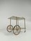 Mid-Century Modern Gilded Brass & Faux Bamboo Bar Cart with Removable Tray Top, 1970s 17