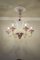 Opalescent Murano Blown Glass Chandelier with Pink Glass Paste Applications, 1960s 4