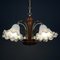 Vintage Murano Glass and Wood Chandelier, Italy, 1970s 5