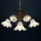 Vintage Murano Glass and Wood Chandelier, Italy, 1970s 13