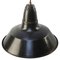 Vintage Industrial French Black Dark Blue Enamel Pendant Lamp, Image 2