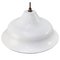 Vintage Industrial White Enamel Pendant Lamps 2