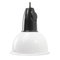 Lámpara colgante industrial vintage de esmalte blanco con superficie de baquelita, Imagen 1