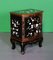 Black Lacquer Bedside Table with Hand Painted Blossom & Gold Decoration 6