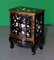 Black Lacquer Bedside Table with Hand Painted Blossom & Gold Decoration 11