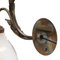 French Holophane Glass & Brass Wall Lamp 7