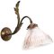 French Holophane Glass & Brass Wall Lamp 4