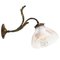 French Holophane Glass & Brass Wall Lamp 2