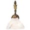 French Holophane Glass & Brass Wall Lamp 6