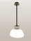 Opaline Glass Pendant Lamp for Kitchen Counter Upcycled from Vintage Glass Shade, 1950s 4