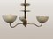 Lámpara de araña de latón cromado, años 30, Imagen 1